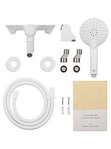 Смеситель для ванны с душем WONZON & WOGHAND CLICK, Белый матовый (WW-FE05L221-MW) купить в интернет-магазине сантехники Sanbest