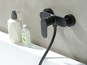 Cмеситель для душа Aquatek НИКА Set 2 в 1 (AQ1860MB+AQ2017MB) черный матовый купить в интернет-магазине сантехники Sanbest