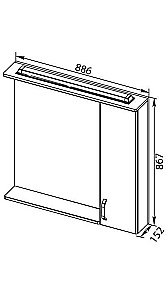 Зеркало Aquanet Глория 90 в ванную от интернет-магазине сантехники Sanbest