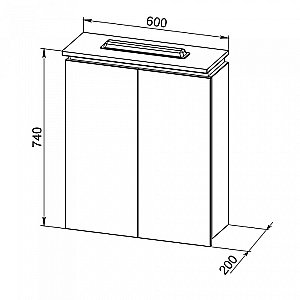 Зеркальный шкаф Orange Topline Monaco ZSMO60W купить в интернет-магазине сантехники Sanbest