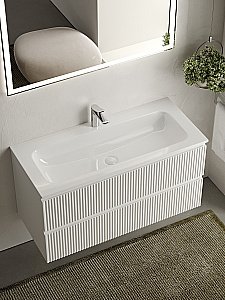 Тумба с раковиной Sancos SNOB R SNR100W 100 Bianco для ванной в интернет-магазине Sanbest