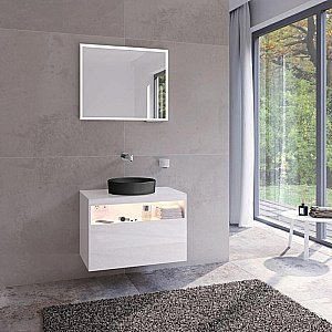 Раковина накладная Keuco Stageline 40 32880570400 черная матовая купить в интернет-магазине Sanbest