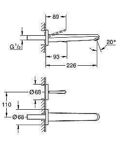 Смеситель для раковины Grohe Eurodisk Joystick 19969000 хром купить в интернет-магазине сантехники Sanbest