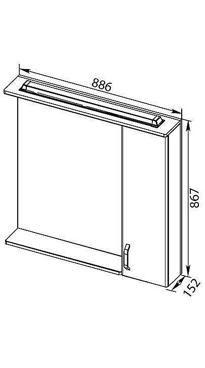Зеркало Aquanet Глория 90 в ванную от интернет-магазине сантехники Sanbest