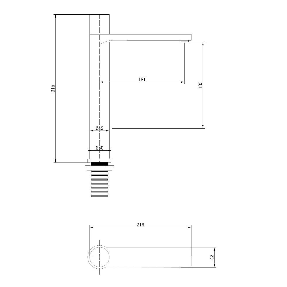 Смеситель для раковины Abber Rund AF8711B черный матовый купить в интернет-магазине сантехники Sanbest