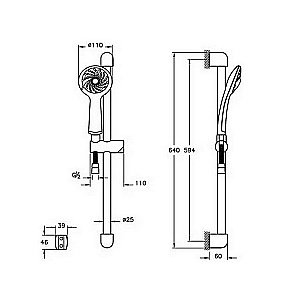 Душевая гарнитура Vitra Samba 3F A45680WSA купить в интернет-магазине сантехники Sanbest