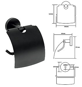 Держатель для туалетной бумаги Bemeta Dark 104112010 купить в интернет-магазине сантехники Sanbest