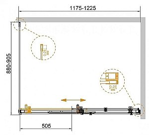 Душевой уголок Cezares Stylus-Soft 120x90 STYLUS-SOFT-AH-1-120/90-C-Cr стекло прозрачное/профиль хром купить в интернет-магазине Sanbest