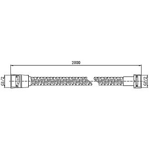 Душевой шланг Aquatek 200 AQ2102CR хром купить в интернет-магазине сантехники Sanbest