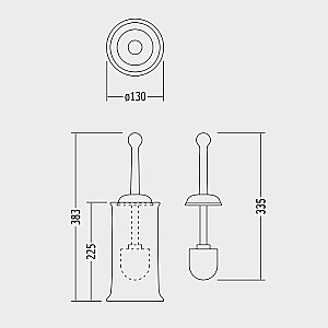 Ершик для унитаза DEVON&DEVON New York NY120CR купить в интернет-магазине сантехники Sanbest