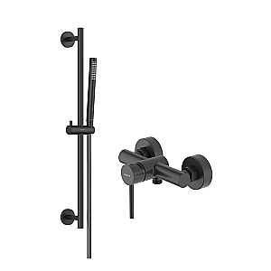 Cмеситель для душа Aquatek ЕВРОПА Set 2 в 1 (AQ1360MB+AQ2012MB) черный матовый купить в интернет-магазине сантехники Sanbest