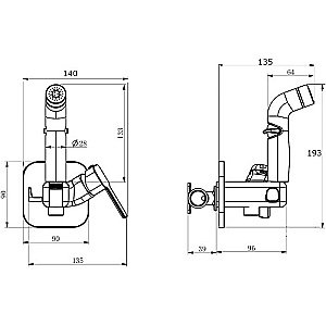 Гигиенический душ Rush Capri CA1435-99Rbronze купить в интернет-магазине сантехники Sanbest