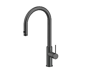 Смеситель для кухни Paulmark Galant Ga213077-GM вороненая сталь купить в интернет-магазине сантехники Sanbest