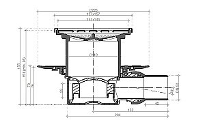 Душевой трап Pestan Confluo Standard 15х15 Plate 1 купить в интернет-магазине Sanbest
