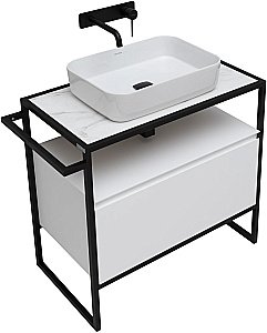 Тумба с раковиной Allen Brau Priority 80 1.31002.WM белый матовый для ванной в интернет-магазине Sanbest