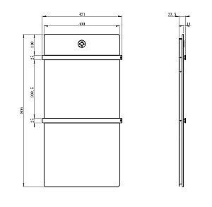 Полотенцесушитель электрический WONZON & WOGHAND STUTTGART WW-A502-BR брашированный никель купить в интернет-магазине сантехники Sanbest