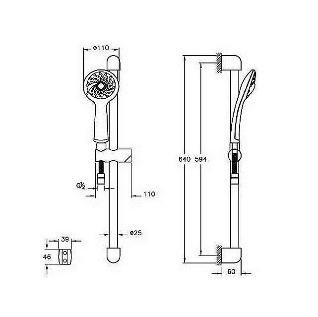 Душевая гарнитура Vitra Samba 3F A45680WSA купить в интернет-магазине сантехники Sanbest