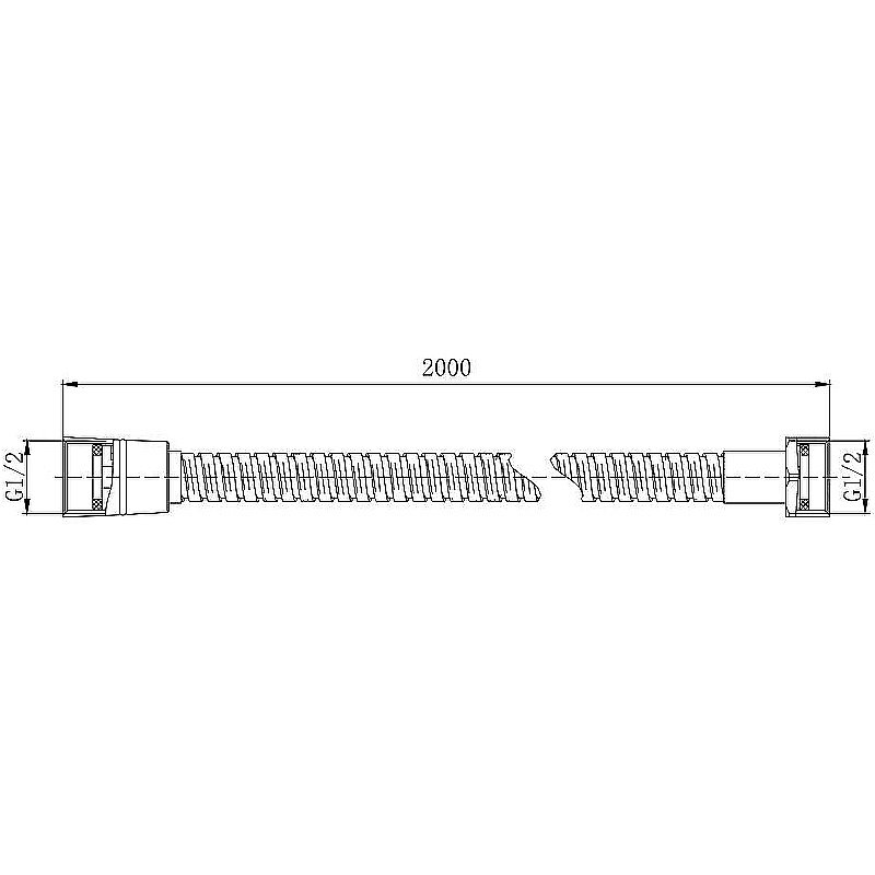 Душевой шланг Aquatek 200 AQ2102CR хром купить в интернет-магазине сантехники Sanbest