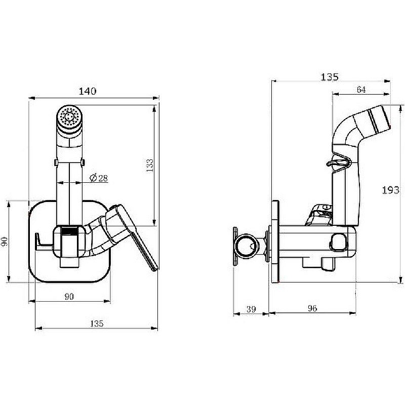Гигиенический душ Rush Capri CA1435-99Rbronze купить в интернет-магазине сантехники Sanbest
