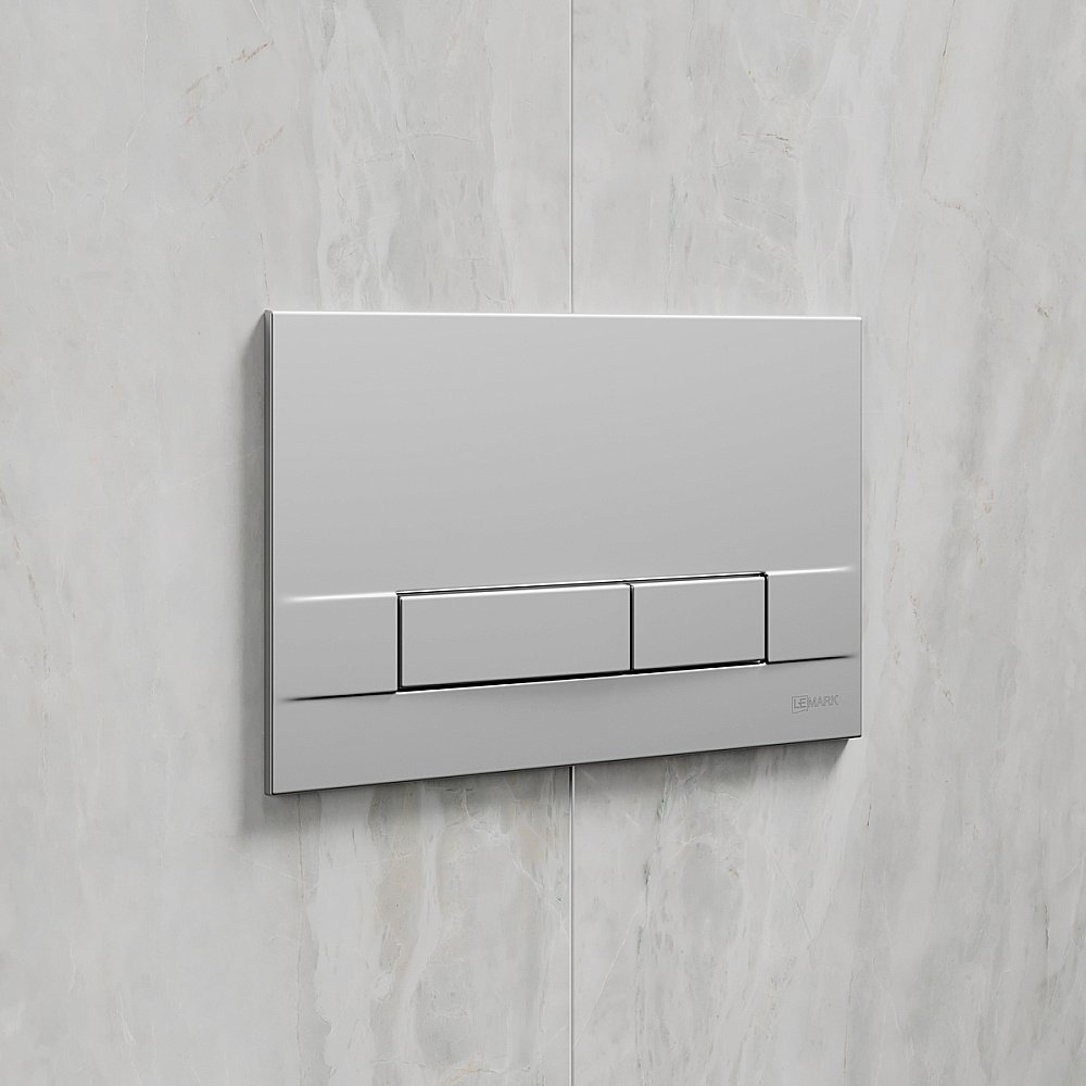 Кнопка для инсталляции Lemark Bit 9803007 хром матовый купить в интернет-магазине сантехники Sanbest