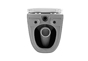 Унитаз подвесной Aquatek ГЕЛИОС AQ1993T-00 белый, безободковый, с крышкой микролифт, слив-торнадо купить в интернет-магазине Sanbest