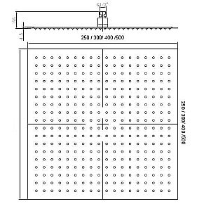 Верхний душ RGW Shower Panels SP-82-50 500x500 купить в интернет-магазине сантехники Sanbest