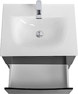 Тумба с раковиной BelBagno MARINO-CER-N-600-2C-SO-NL-P Nero Lucido для ванной в интернет-магазине Sanbest