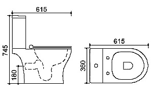 Унитаз напольный Azario Verde AZ-2224 белый, безободковый, с бачком, с крышкой микролифт купить в интернет-магазине Sanbest