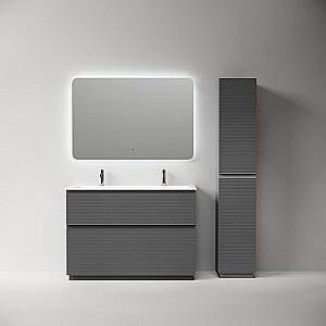 Тумба с раковиной Sancos FOLK Floor FL120FGS/CN7016 120 Grey soft для ванной в интернет-магазине Sanbest