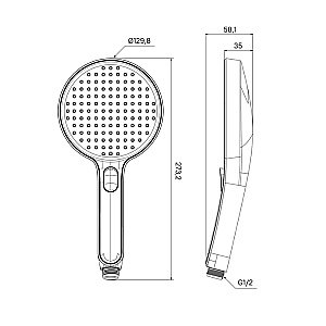 Душевая лейка Iddis Esper ESP3FGRi18 хром/серая купить в интернет-магазине сантехники Sanbest