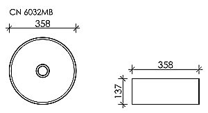 Раковина накладная Ceramica Nova Element CN6032MB черный матовый купить в интернет-магазине Sanbest