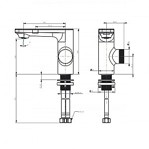 Смеситель для раковины BERGES MORANS 076002 черный матовый купить в интернет-магазине сантехники Sanbest