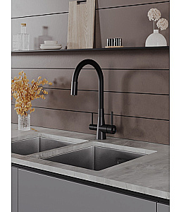 Смеситель для кухни Agger Elegant A3230344 черный матовый купить в интернет-магазине сантехники Sanbest