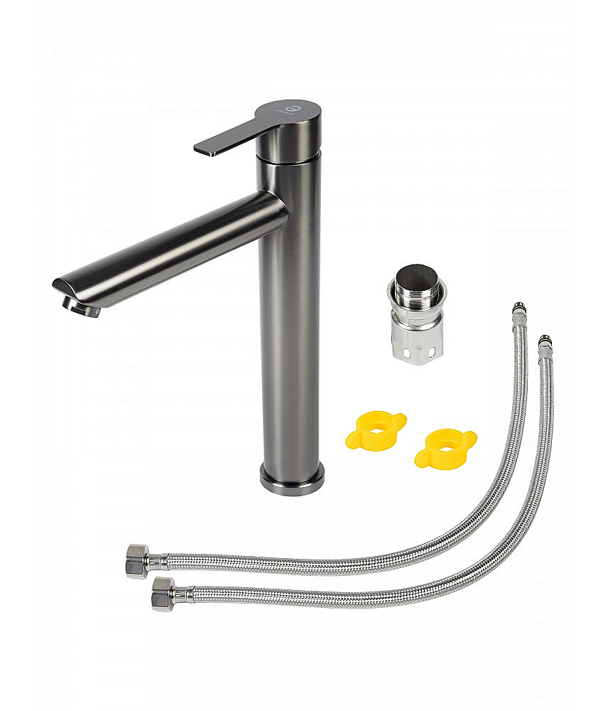 Cмеситель для раковины Agger Easy A3112155 оружейная сталь матовая купить в интернет-магазине сантехники Sanbest