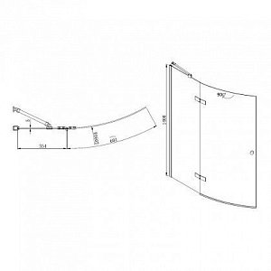 Шторка для ванны Mayorca Aquanet Beta 3 NF7221-1 hinge купить в интернет-магазине Sanbest