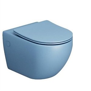 Унитаз подвесной Grossman Color GR-4411BSMS матовый голубой купить в интернет-магазине Sanbest