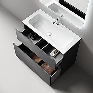 Тумба с раковиной Sancos FOLK Floor FL100FGS/CN7013 100 Grey soft для ванной в интернет-магазине Sanbest