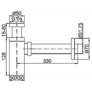 Сифон для раковины Azario AZ-109-WHI белый купить в интернет-магазине сантехники Sanbest