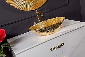 Столешница Armadi Art Vallessi 851-080-46 белая для ванной в интернет-магазине сантехники Sanbest