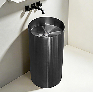 Раковина напольная ABBER Wasser Kreis 40 AF2414GM оружейная сталь купить в интернет-магазине Sanbest