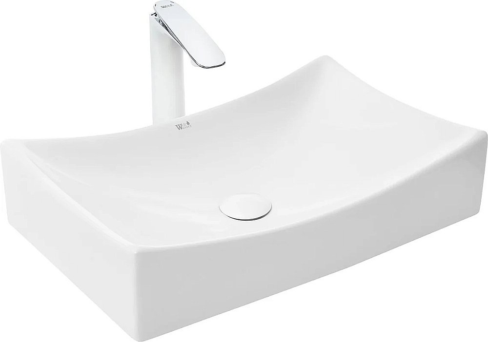 Раковина накладная WeltWasser WW ELBACH 1002 55 белая купить в интернет-магазине Sanbest