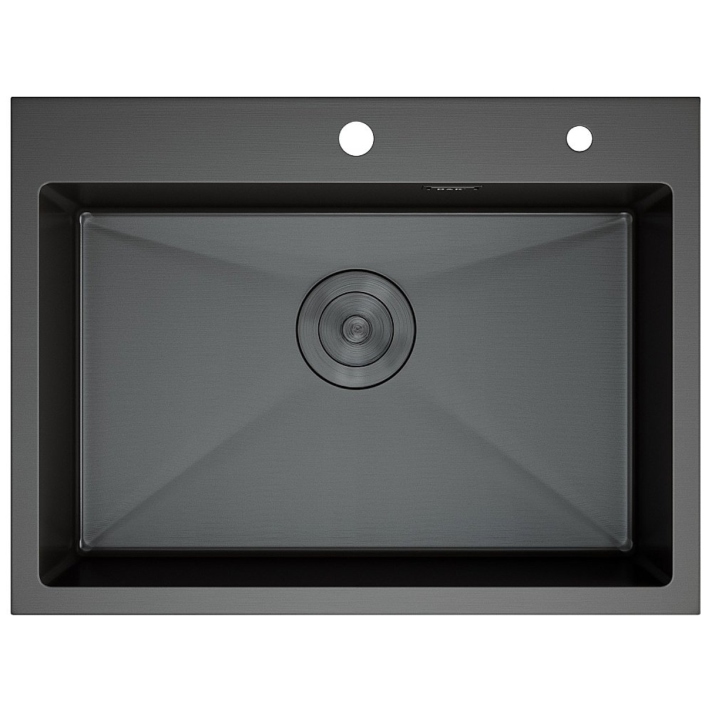 Кухонная мойка D&K 60х50 DKS605006 графит купить в интернет-магазине сантехники Sanbest