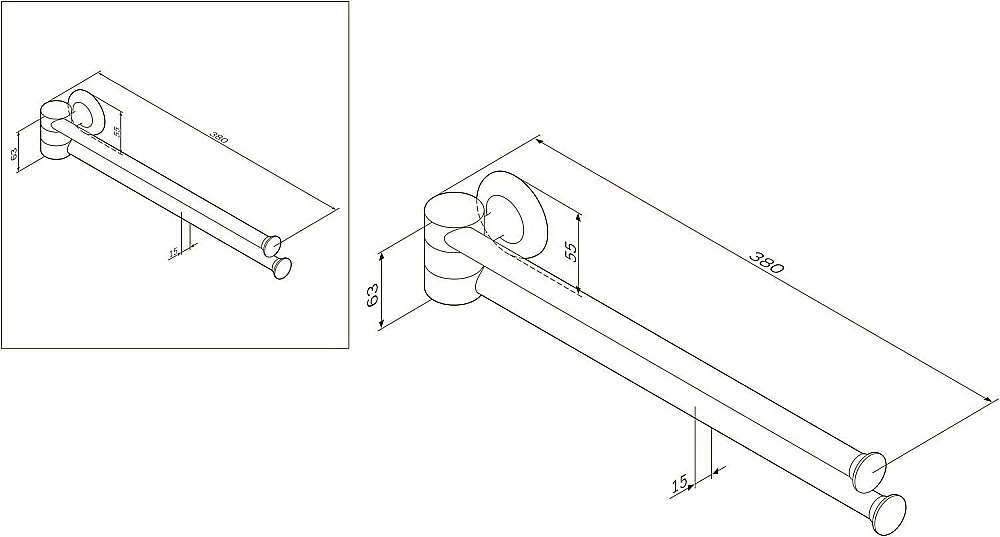 Полотенцедержатель AM.PM Like A8032600 купить в интернет-магазине сантехники Sanbest