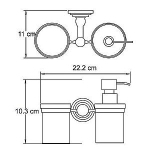 Держатель стакана и диспенсера WasserKRAFT Isar K-7389 купить в интернет-магазине сантехники Sanbest