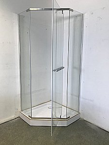 Душевой уголок CeruttiSpa Chika 90x90 CHIKA ZP91T стекло прозрачное/профиль хром купить в интернет-магазине Sanbest