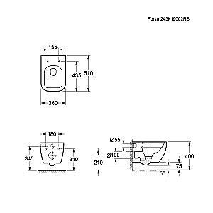Унитаз подвесной Ambassador Forsa 243K19002RS безободковый, с крышкой микролифт, белый купить в интернет-магазине Sanbest