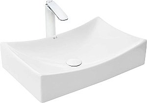 Раковина накладная WeltWasser WW ELBACH 1002 55 белая купить в интернет-магазине Sanbest