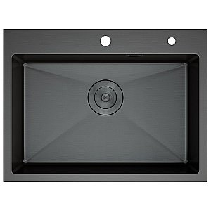 Кухонная мойка D&K 60х50 DKS605006 графит купить в интернет-магазине сантехники Sanbest