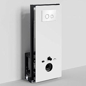 Инсталляция для унитаза WasserKraft Glan 66TLT.010.ME.WH.WH01 с кнопкой белый/хром купить в интернет-магазине сантехники Sanbest