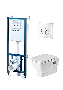 Унитаз подвесной Santek Нео 1WH501572 безободковый, с инсталляцией, с крышкой микролифт купить в интернет-магазине Sanbest